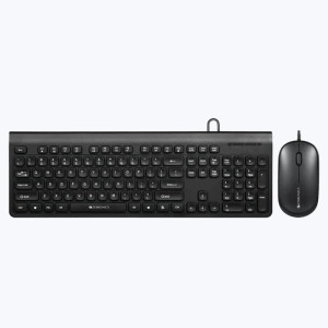 Zebronics Wired Keyboard and Mouse Combo with 105 Keys and a USB Mouse with 1200 DPI -JUDWAA 880 - Black